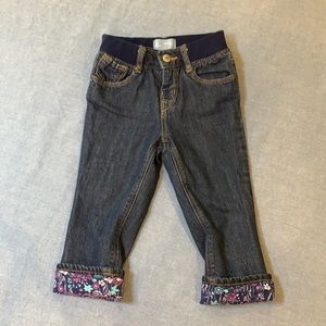 Baby Gap Straight Fit Floral Lined Jeans